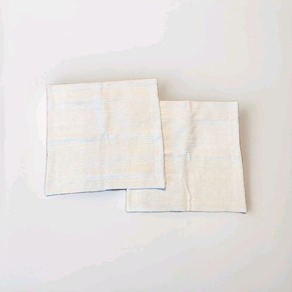 Huanfai Daing Square Cushion Pillow Covers Beige Handmade Thailand Boho 18.5" - Picture 1 of 6